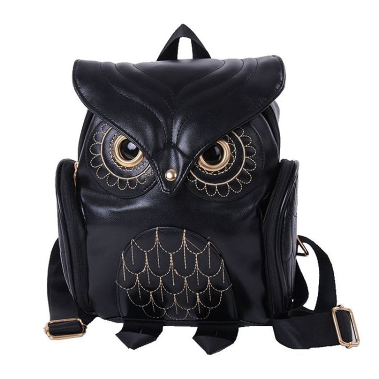 Owl Pattern Shoulder Bag Female PU Personality Backpack