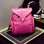 Owl Pattern Shoulder Bag Female PU Personality Backpack