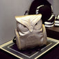 Owl Pattern Shoulder Bag Female PU Personality Backpack