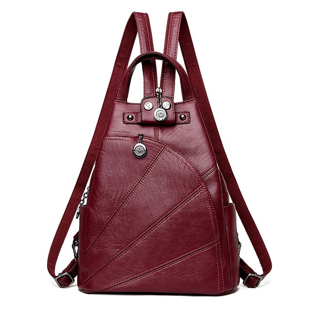 Women Anti-theft Leather Backpacks Ladies Backpacks