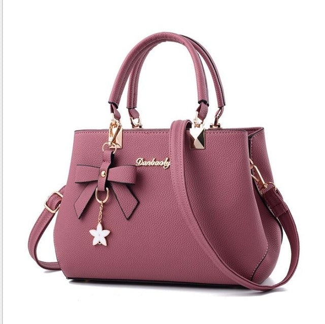 Women Luxury Tote Plum Blossom Bow Sweet Messenger Bag