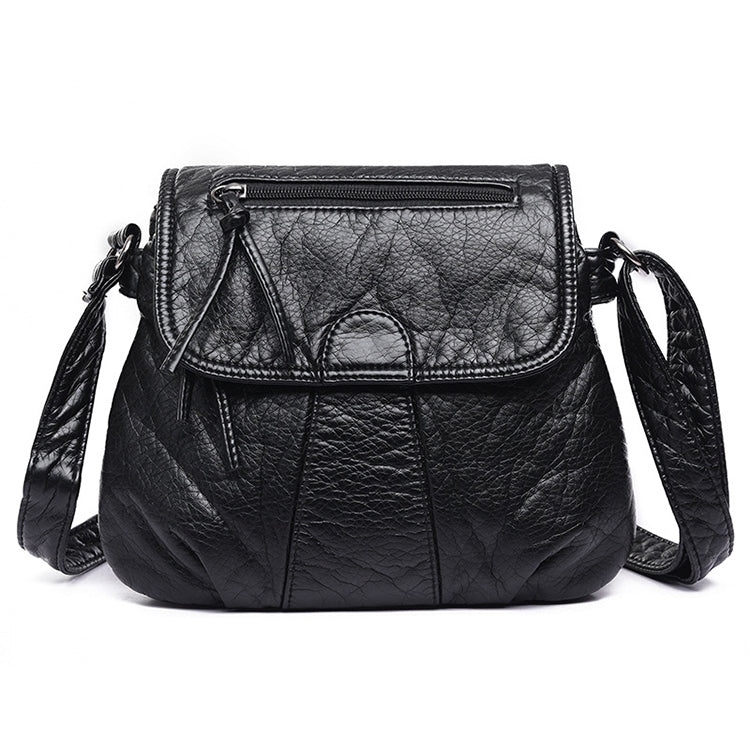 Women Messenger Bags Soft Washed PU Leather Bag Fashion Female Purses and Handbag, 25cmX3cmX22cm