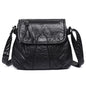 Women Messenger Bags Soft Washed PU Leather Bag Fashion Female Purses and Handbag, 25cmX3cmX22cm