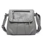 Women Messenger Bags Soft Washed PU Leather Bag Fashion Female Purses and Handbag, 25cmX3cmX22cm