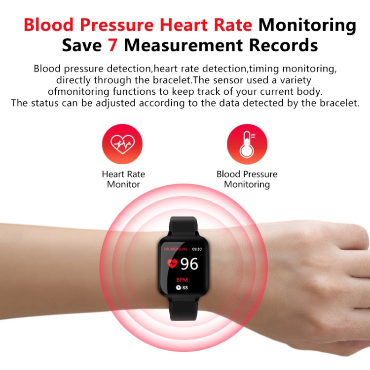 B57 1.3 inch IPS Color Screen Smart Watch IP67 Waterproof,Support Message Reminder / Heart Rate Monitor / Sedentary Reminder / Blood Pressure Monitoring/ Sleeping Monitoring