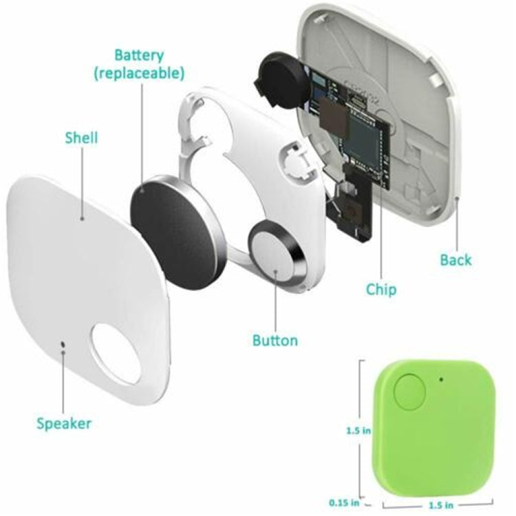 Portable Mini Square Anti Lost Device Smart Bluetooth Remote Anti Theft Keychain Alarm