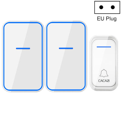 CACAZI A68-2 One to Two Wireless Remote Control Electronic Doorbell Home Smart Digital Wireless Doorbell, US Plug, EU Plug, UK Plug