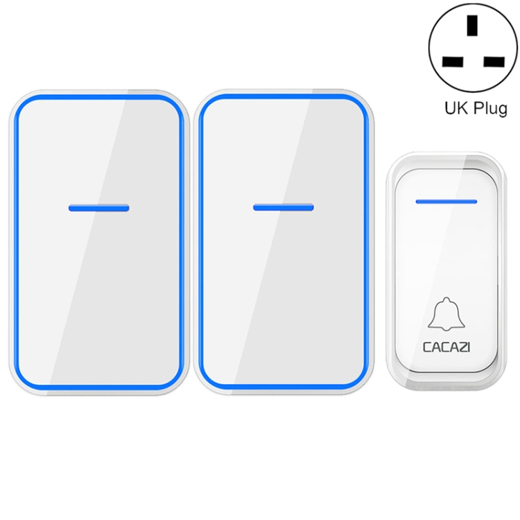 CACAZI A68-2 One to Two Wireless Remote Control Electronic Doorbell Home Smart Digital Wireless Doorbell, US Plug, EU Plug, UK Plug