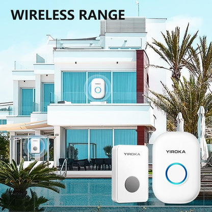 Yiroka Wireless Doorbell Smart Doorbell Digital Doorbell for the Elderly, EU Plug, US Plug