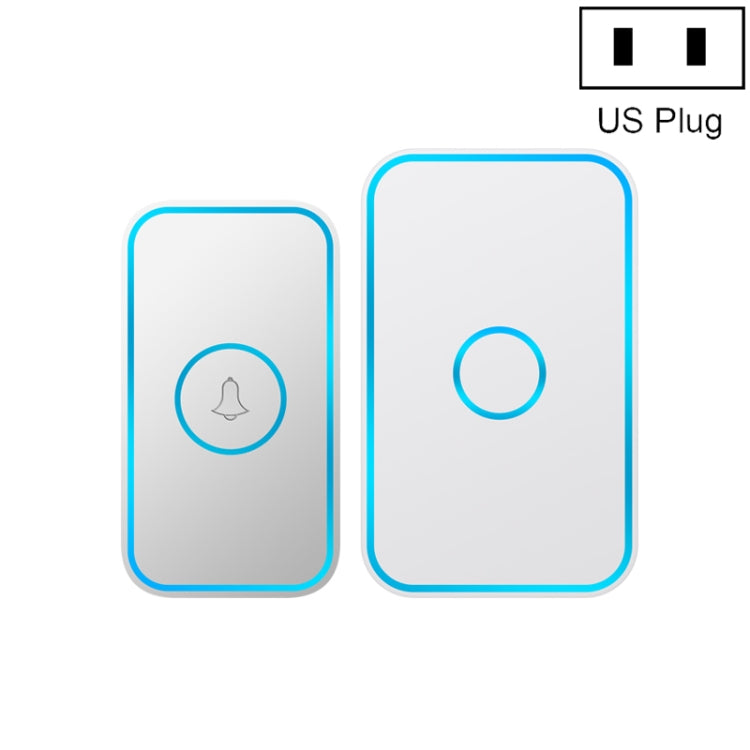 CACAZI A78 Long-Distance Wireless Doorbell Intelligent Remote Control Electronic Doorbell, US Plug, EU Plug, UK Plug