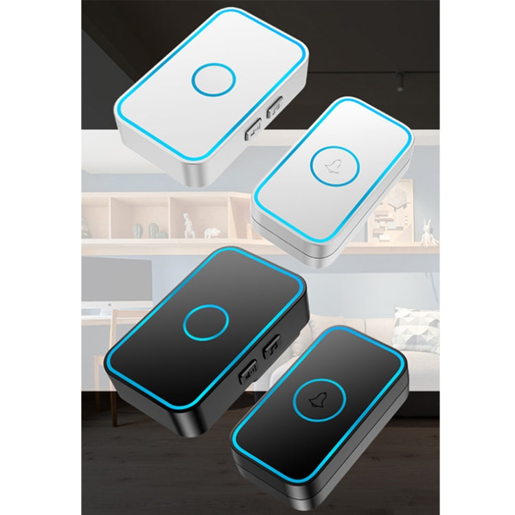 CACAZI A78 Long-Distance Wireless Doorbell Intelligent Remote Control Electronic Doorbell, US Plug, EU Plug, UK Plug