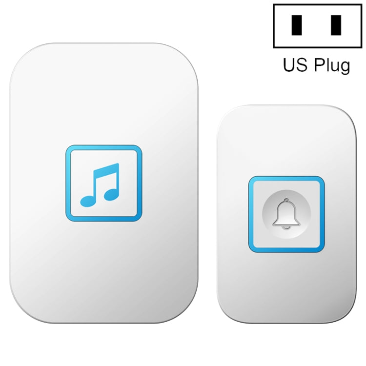 CACAZI A86 Electronic Music Remote Control Doorbell One For One AC Wireless Doorbell, US Plug, UK Plug, EU Plug