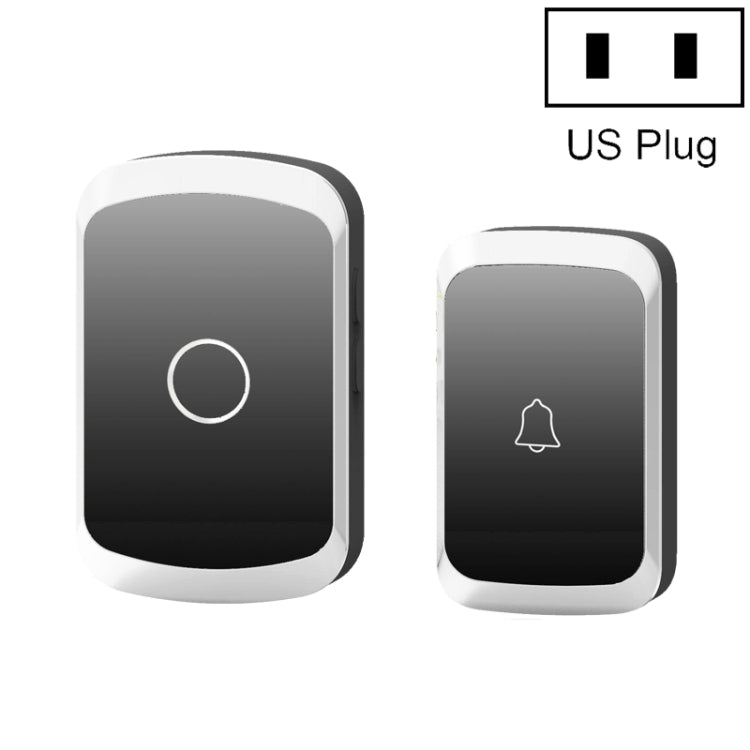 CACAZI A20 Smart Home Wireless Doorbell Digital Music Remote Control Waterproof Doorbell, US Plug, UK Plug, EU Plug