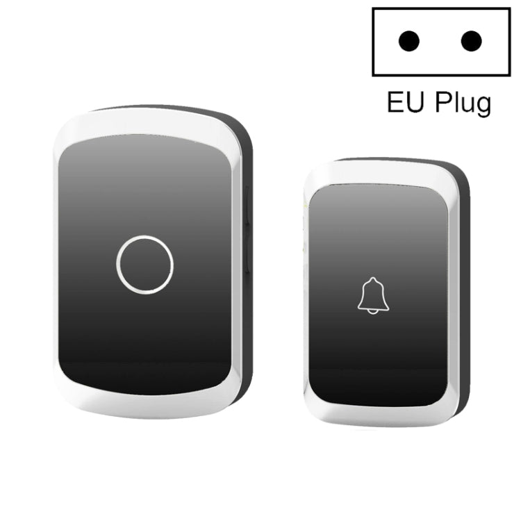 CACAZI A20 Smart Home Wireless Doorbell Digital Music Remote Control Waterproof Doorbell, US Plug, UK Plug, EU Plug