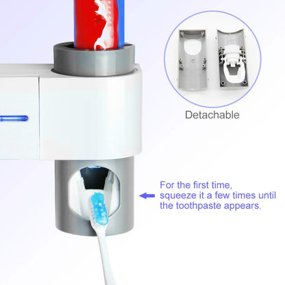 Punch-free Toilet Wall-mounted Ultraviolet Electric Disinfection Toothbrush Holder, US Plug, UK Plug, EU Plug, Charging with USB