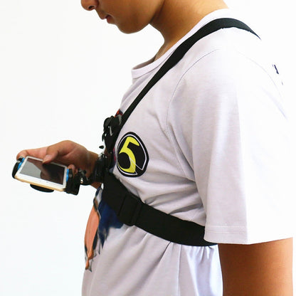 Chest Fixed Strap Mobile Phone Holder for 4-6.5 inch Mobile Phone