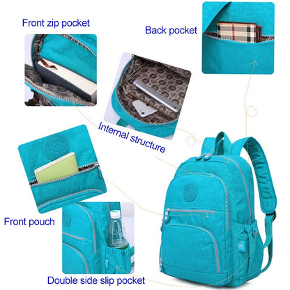 Backpacks School Backpack for Teenage Girls Female Laptop Bagpack Travel Bag, 27X13X37cm, 31X14X42cm