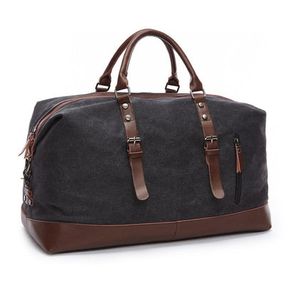 Canvas Leather Men Travel Bags Carry on Luggage Bags Men Duffel Bags Handbag Travel