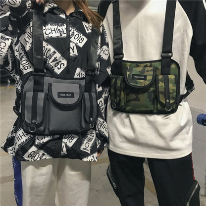Casual Sports Backpack Contrast Color Men and Women Student Bag