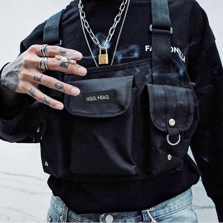 Casual Sports Backpack Contrast Color Men and Women Student Bag