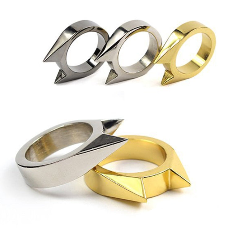 Women Men Safety Survival Ring Tool Self Defence Stainless Steel Finger Defense Ring