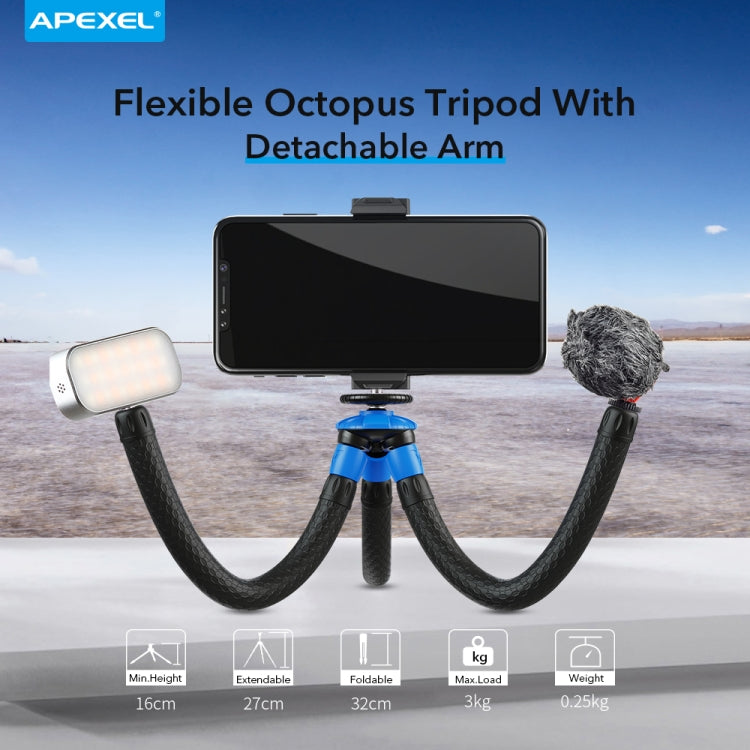 APEXEL APL-JJ07 Portable Hose Octopus Mini Mobile Phone Gopro Camera Selfie Live Stand