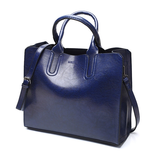 Leather Handbags Big Women Bag Casual Female Bags Trunk Tote Shoulder Bag Ladies Large Bolsos, Green, Blue, Coffee, Burgundy, Pink, Gray, Brown, Black