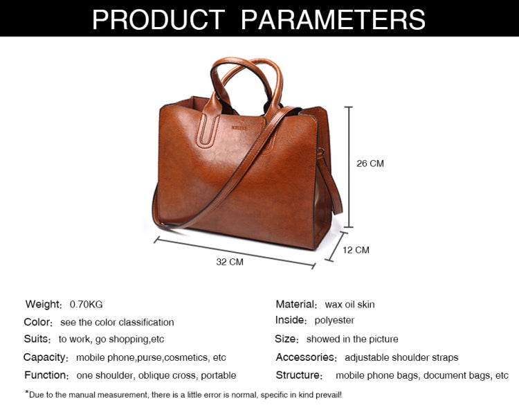 Leather Handbags Big Women Bag Casual Female Bags Trunk Tote Shoulder Bag Ladies Large Bolsos, Green, Blue, Coffee, Burgundy, Pink, Gray, Brown, Black