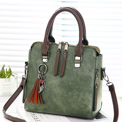 Vintage PU Leather Ladies HandBags Women Messenger Bags Totes Tassel Designer Crossbody Shoulder Bag Boston Hand Bags