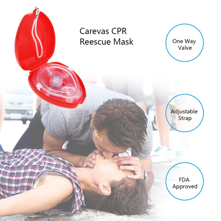 CPR Resuscitator Rescue Emergency First Aid Breathing Mask Mouth Breath One-way Valve Tools