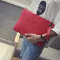 Simple Retro Ladies Handbag Fashion Large Capacity Clutch Bag Zipper Envelope Bag