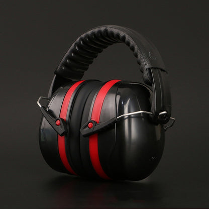 Soundproof Earmuffs Noise-Proof Sleep Earmuffs Industrial Protective Earmuffs Ear Caps, Red Black, Blue Black, Black