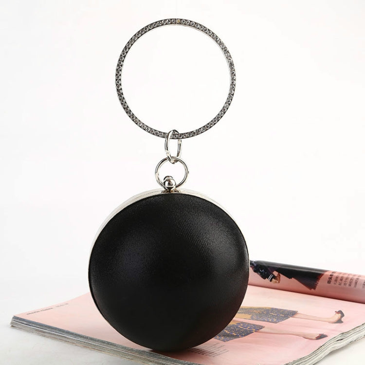 Spherical Dinner Bag Simple Personality Round Ball Evening Bag Ladies Pu Banquet Bag Makeup Clutch Bag