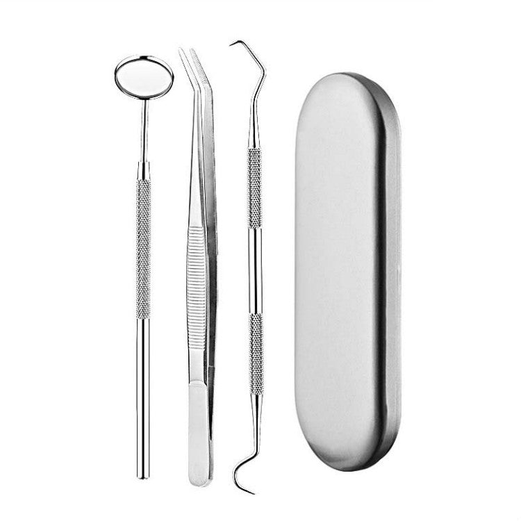 Stainless Steel Dental Tools Dental Care Tartar Tool Dentist Tool Set, 3 in 1 Silver Box, 5 in 1 Silver Box, 6 in 1 Silver Box, 6 in 1 Pink Box, 6 in 1 Black Box, 5 in 1 Steel Side Leather Case