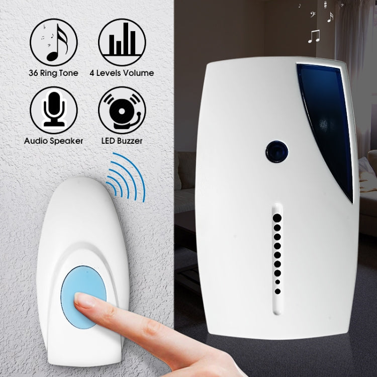 10PCS Waterproof LED Wireless Doorbell Remote Control Door Bell With 36 Tune Chimes Songs