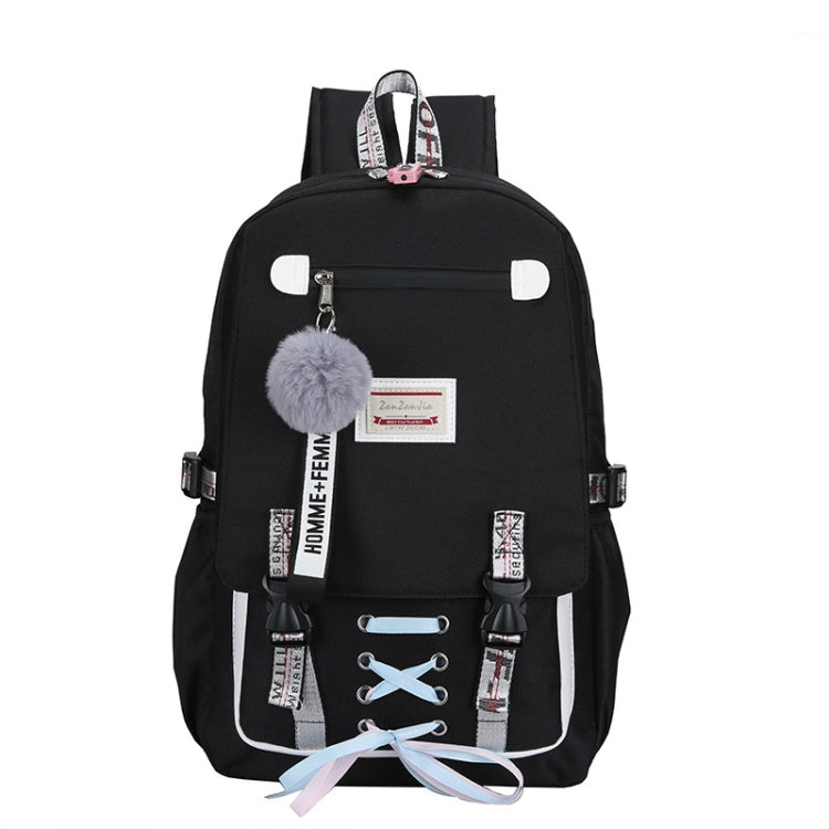 Sports and Leisure USB Charging Anti-Theft Backpack, Girl Pink, Girl Black, Girl Green, Girl Purple, Yellow, Black, Pink, green, Purple