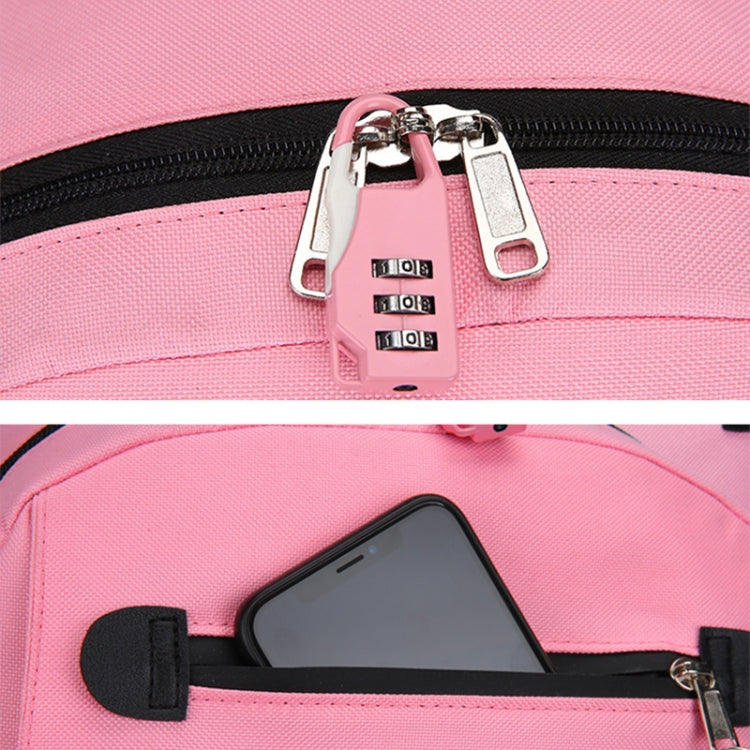 Sports and Leisure USB Charging Anti-Theft Backpack, Girl Pink, Girl Black, Girl Green, Girl Purple, Yellow, Black, Pink, green, Purple