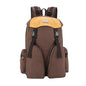 B0031 Mori Color Matching Backpack Wear-Resistant And Scratch-Resistant Computer Bag, Black, Sapphire, Coffee, Khaki