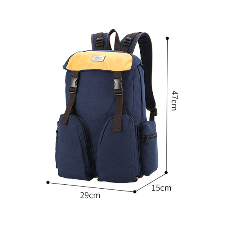 B0031 Mori Color Matching Backpack Wear-Resistant And Scratch-Resistant Computer Bag, Black, Sapphire, Coffee, Khaki