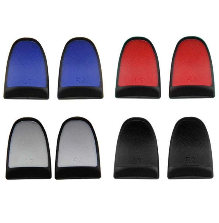 2 Pairs Gamepad Extended Buttons L2R2 Buttons Suitable For PS4, Red, Blue, Black, Gray