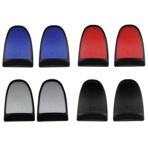 2 Pairs Gamepad Extended Buttons L2R2 Buttons Suitable For PS4, Red, Blue, Black, Gray