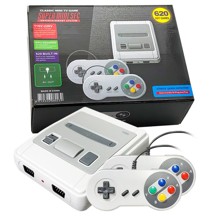 SFC620 Mini 8-Bit TV Game Console Built-In 620 Games, Supports AV Output, SFC620(UK Plug), SFC620(US Plug), SFC620(EU Plug)