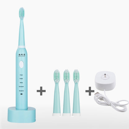 DELIPU Electric Toothbrush Rechargeable Sonic 5-Speed Adjustment Children Adult Household Waterproof Soft Hair Whitening Toothbrush, USB Charging Cable  (Blue), USB Charging Cable (Pink), USB Charging Cable (White), USB Charging Stand (Blue)