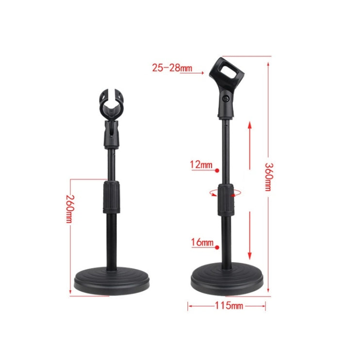 2 PCS Desktop Microphone Stand Desktop Multifunctional Live Microphone Stand, without Lifting (ZM-01), with Lifting (ZM-02)