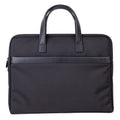 Deli 63751 Front And Rear Double Pockets Multi-Layer Briefcases Handheld Meeting Bag, Black, Dark Gray