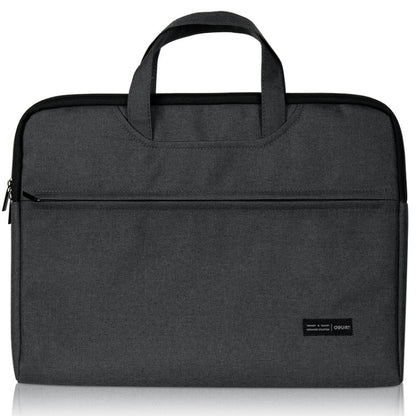 Deli 5590 Portable Briefcase Meeting Record Storage Bag Computer Bag, Black, Gray