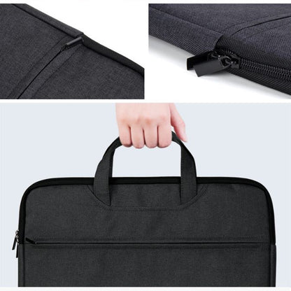 Deli 5590 Portable Briefcase Meeting Record Storage Bag Computer Bag, Black, Gray