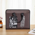 Student Insert Data Storage File Bag Waterproof 13 Grid Portable Organ Bag, 4702 Architectural Navy Blue, 4702 Architecture Brown, 4719 Letter Navy Blue, 4719 Letter Black, 4719 Letter Gray, 4719 Letter Brown