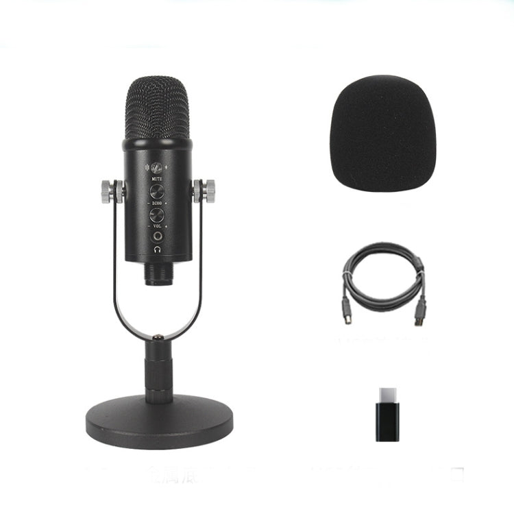 BM-86 USB Condenser Microphone Voice Recording Computer Microphone Live Broadcast Equipment Set, Standard, Cantilever Bracket Set, Standard+Small Blowout Prevention Net