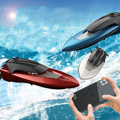 Children Mini Wireless Electric Speedboat Model Boat Simulation Remote Control Toy Boat, Red, Gray, Blue